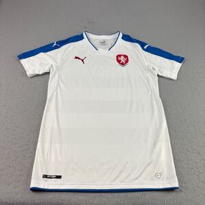 Czech Republic Puma Soccer Jersey Men Small White 2016 Away National Team Futbol